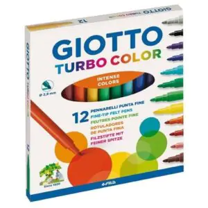 Giotto Turbo Color Μαρκαδόροι Ζωγραφικής Λεπτοί σε 12 Χρώματα