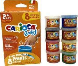 Carioca Baby 2+ Σετ Δακτυλομπογιές 50ml 8τμχ