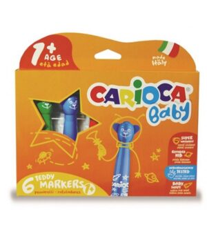 ΜΑΡΚΑΔΟΡΟΙ CARIOCA TEDDY BABY ΣΕΤ 6 ΧΡΩΜΑΤΑ