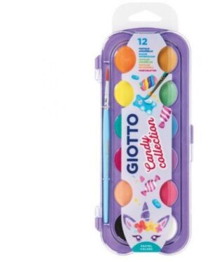 Ακουαρέλες Giotto - Candy Collection, 12 χρώματα, με πινέλο