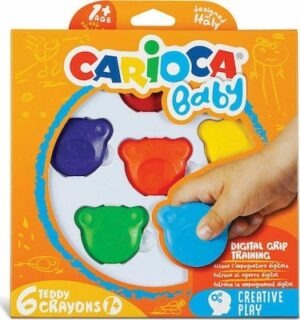 Carioca Baby Σετ Κηρομπογιές Teddy Bear Shape 6τμχ